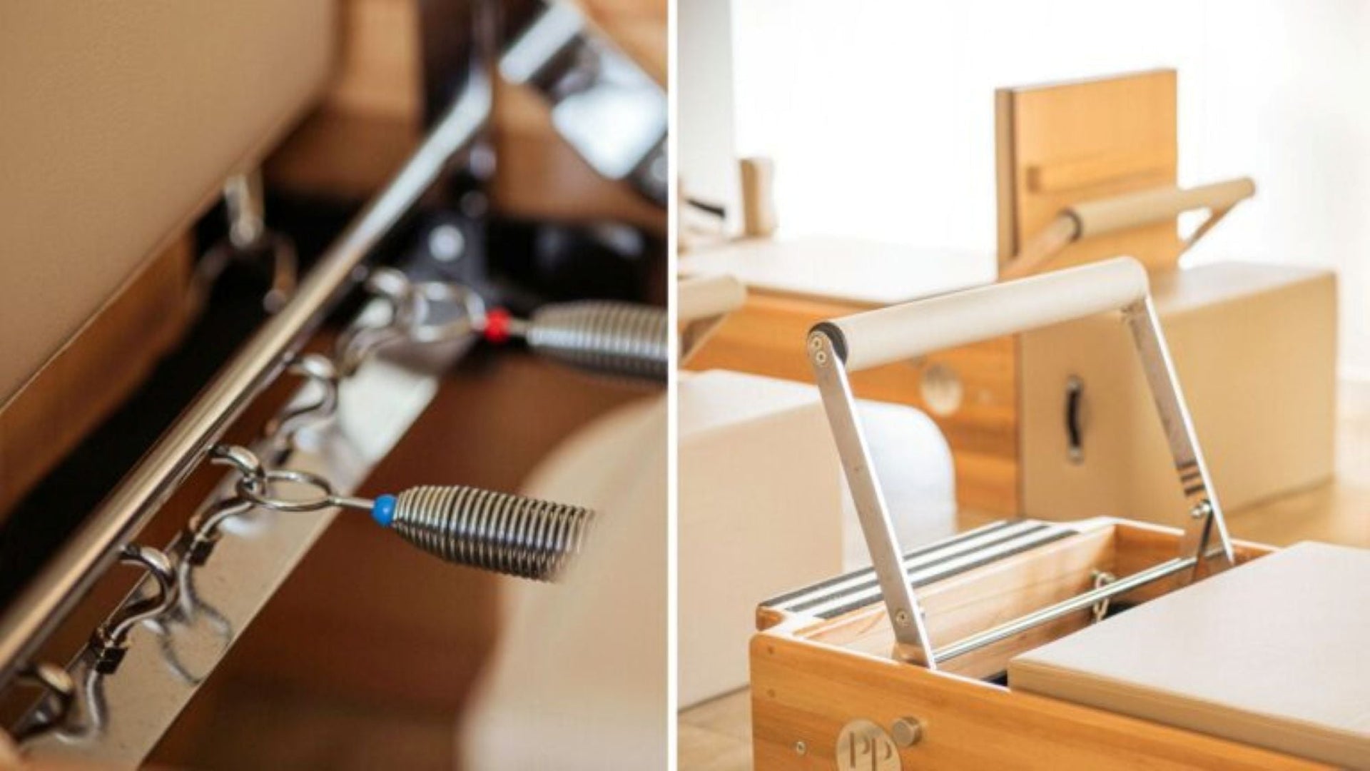 Profesionalni pilates reformer Port Pilates s aluminijskim vodilicama i tihim kliznim sustavom u modernom studiju