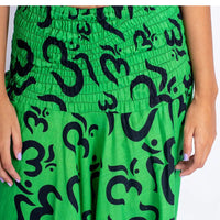 Plave afgan hlače s crnim Om simbolom