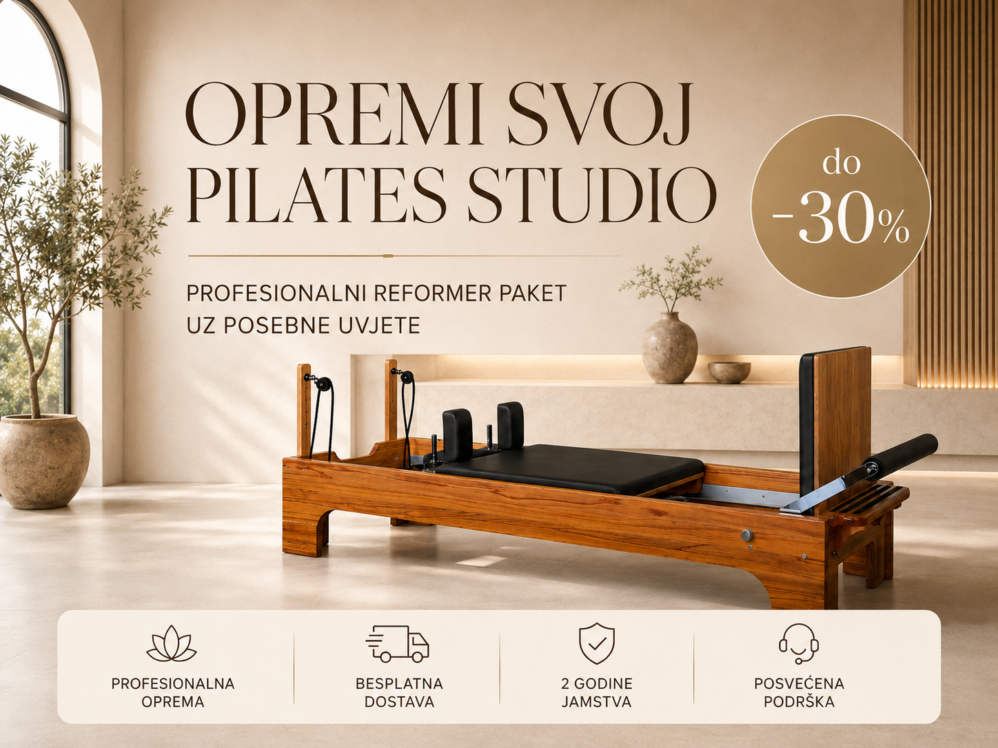 Bodylumina profesionalni Pilates reformer paket za opremanje studija