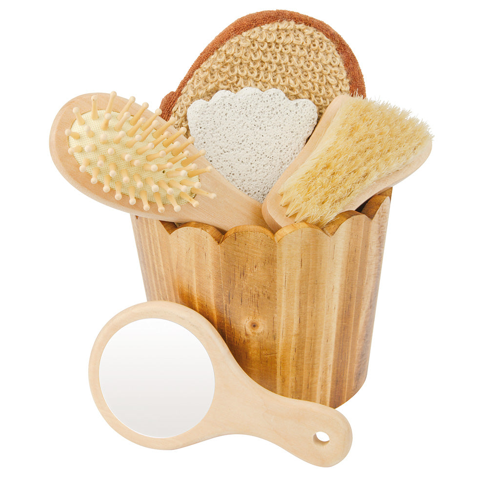 Poklon set u drvenoj kantici s dodacima za kućni spa ritual